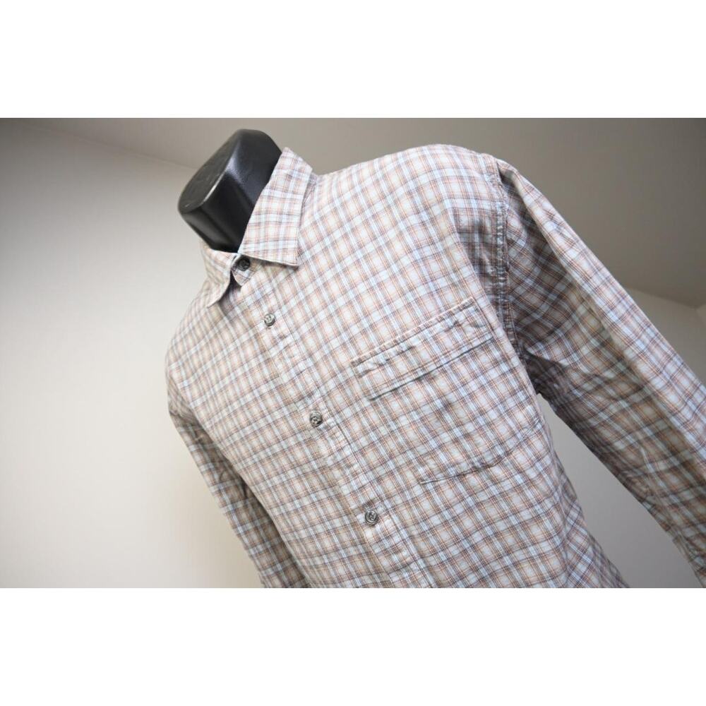 Gramicci Snap Button Up Dress Shirt Casual Plaid Long Sleeve Mens Sz Large